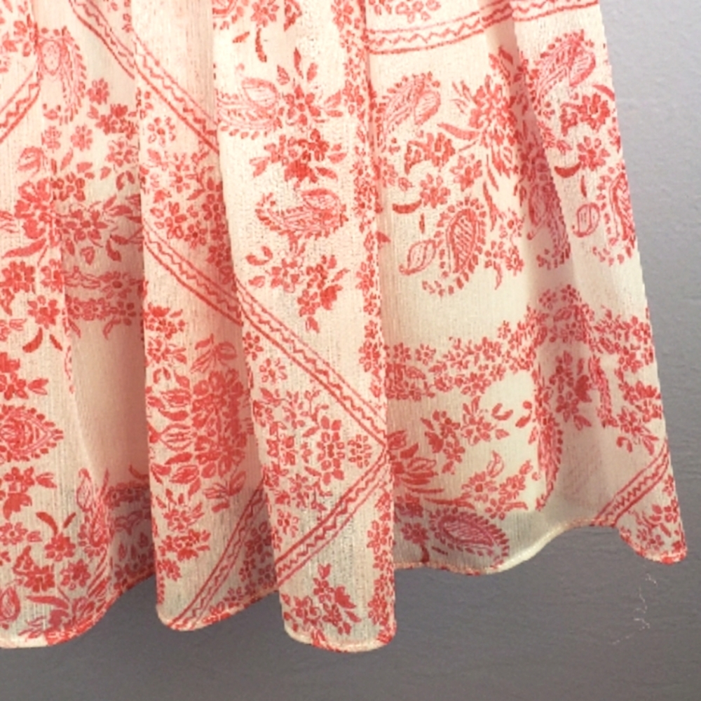 CALVIN KLEIN Paisley Pink Flowy Dress | Size 2 - Picture 10 of 10